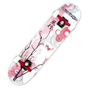 Punisher Complete Skateboard Canadian Maple Deck w Double Kick Concave 
