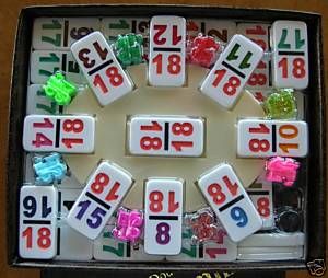Dominoes Prof Mexican Train Double 18 Domino Numbers