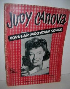 Judy Canova Mountain Songs Music Book 1934 Cover Photo