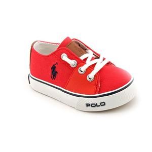 Polo Ralph Lauren Cantor Infant Baby Boys Size 4 Red Athletic Sneakers 