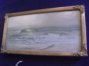 Eliza Barchus Beach Cannon Oregon Gold Framed Signed Oil Painting 