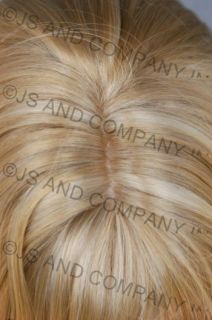 Long Wavy Curly Layered Butterscotch Blonde Mix w Bangs Wig 24BH613 