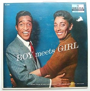 Sammy Davis Jr Carmen McRae Boy Meets Girl LP Record Used Decca DL 