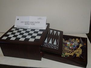 Cardinal Industries Multi Game 8 in One Wooden Game Center