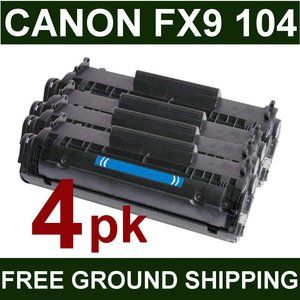 4PK Canon 104 FX9 FX10 Toner for Canon imageCLASS D420 D480 MF4010 