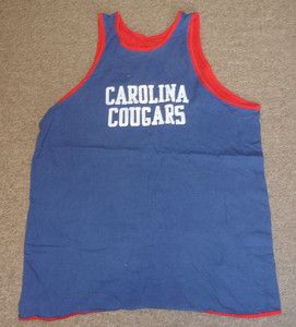 1972 73 Carolina Cougars ABA Game Used Blue Red Practice Reversible 