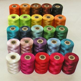 25 Large Rayon Embroidery Thread Spools 1000 Yards Each