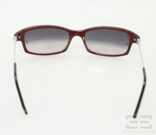 Cartier Dark Red Gradient Rectangular Frame Sunglasses