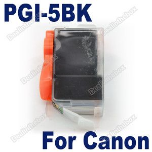 New Black PGI 5 PGI 5BK Ink Cartridges for Canon Printer Chip PIXMA 