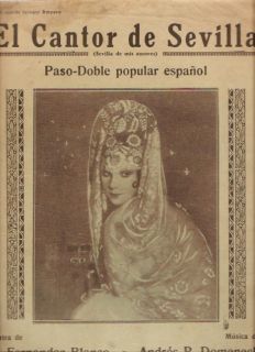 Paso Doble El Cantor de Sevilla Ilustrated Sheet Music