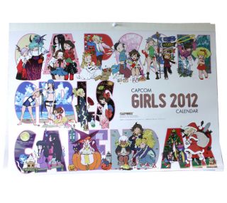 Capcom Girls Calendar 2012 Large Pages Street Fighter II Darkstalkers 