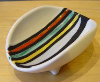 Vintage Roger Capron Midcentury Freeform Footed Coupe or Bowl French 