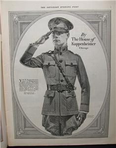1918 WW1 Era Saturday Evening Post Complete Magazine Opera Leyendecker 