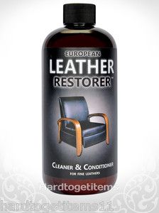 European Leather Restorer Leather Cleaner Conditioner 16 oz Auto Shoes 