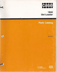 Case 1840 Uni Loader Skid Steer Loader Parts Manual