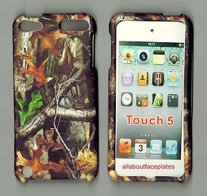 Real Tree Dark Leave Camo Hard Cover Case Rubberized iPod Touch 5 4G 