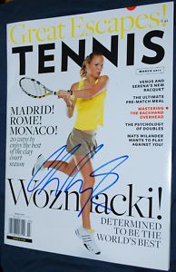 Caroline WOZNIACKI Signed Tennis Magazine March 2011