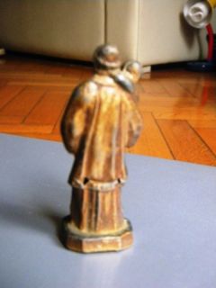 Antique Statue Figure St Cayetano Patron of Work and Bread