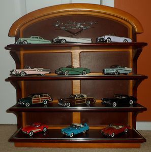    Mint Classic Cars of the Fifties 1950s 1 43 scale with Display Shelf