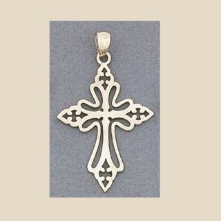 sterling silver st cecilia cross christian pendant pendant measures 