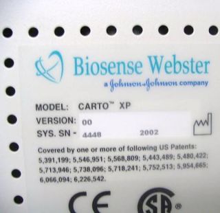 Biosense Webster Carto XP Electroanatomical Complete Mapping System 
