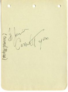 Carmel Myers Vintage 30s Signed Album Page Autographed