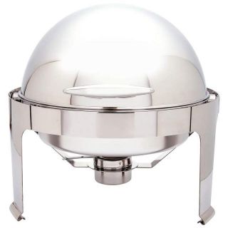   Round Chafing Serving Dish Catering Buffet Food Warmer Roll Top