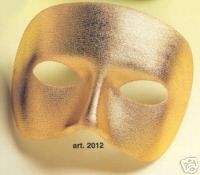 Mardi Gras Mask Shiny Gold Mask Casanova Italy M6104G