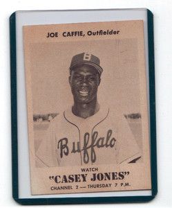 1958 Bond Bread Buffalo Bisons Joe Caffie Casey Jones