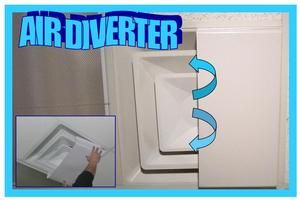 Ceiling Air Diverter to Block Drafts from Ceiling Diffusers and Vents 