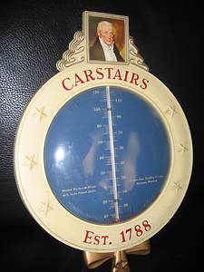 CARSTAIRS BROS. WHISKEY ADVERTISING THERMOMETER