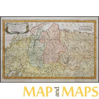 Carte De La Siberie, Russia,  to Kantschatka antique map by 