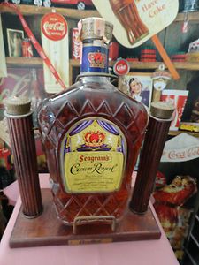 Crown Royal Swing Cradle Decanter vintage 1960s fits 1 75 liter bottle