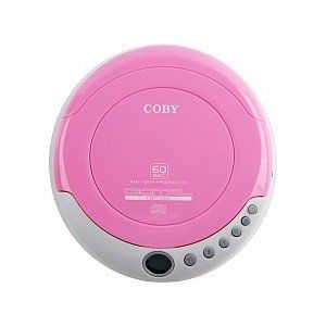   Slim Pink Portable Personal CD Player Anti Skip Protection