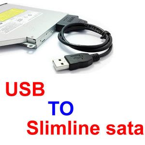   Type Male to Slimline SATA 7 6 Pin 13pin CD DVD ROM Drive Cable