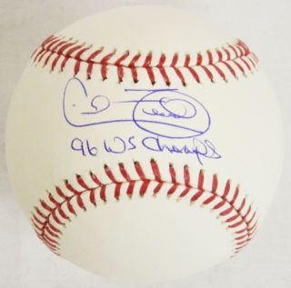 Cecil Fielder signed Rawlings official MLB baseball with 96 WS Champs 