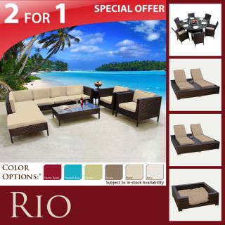   Sofa Furniture Dining Set Patio 2 Double Chaises Dog LRG Bed