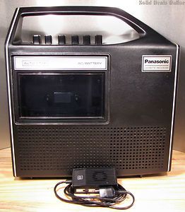 Panasonic Cassette Player Recorder RQ 414S Cleaned w/ Remote Mic WM 