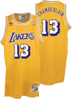 Wilt Chamberlain Medium Lakers Adidas NBA Soul Sewn Throwback Jersey 