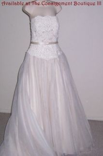 Oleg Cassini Collection Ivory Wedding Dress Size 16
