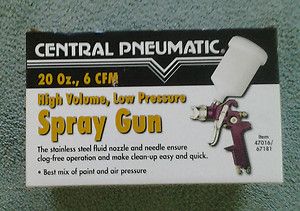 Central Pneumatic 20 Oz 6 CFM High Volume Low Pressure Spray Gun