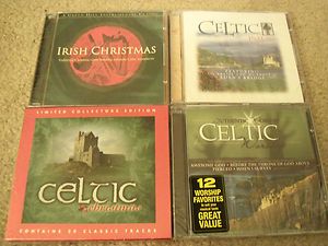 Lot of 4 Irish and Celtic Music CDs ~ Christmas and Psalms and Worship 