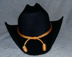 Black Cattleman Cowboy Cavalry Hat New Size Kids