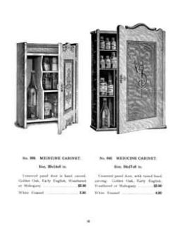 1905 Catalog Mirror Cabinet Table Eastlake Arts Crafts