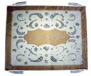Beautiful Challah Bread Cover with Sequined Judaica Art