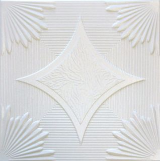 R14W White Styrofoam Glue Up Texture 20x20 Ceiling Tiles