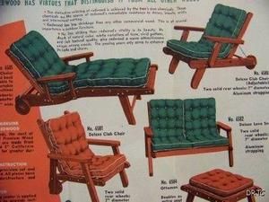 Retro Patio Furniture Ad Patio Decor Redwood Chaise Lounge