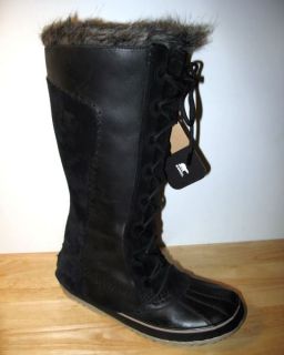 Sorel Cate the Great Waterproof Suede Boots Black/Pewter 9 front