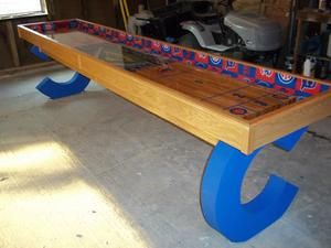 Custom Built Chicago Cubs Shuffleboard Table