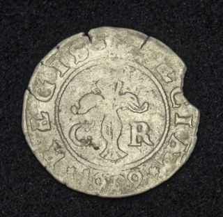 1609, Sweden, Charles IX. Silver 1 Öre Coin. VF 